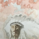 RED CLOUD / watercolor / painted by Chris Yake