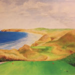 IRELAND BB CASHAN 6TH HOLE / painted by Chris Yake